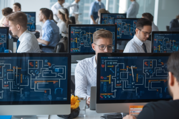 Illustration du concept low-code et no-code pour automatiser les processus internes